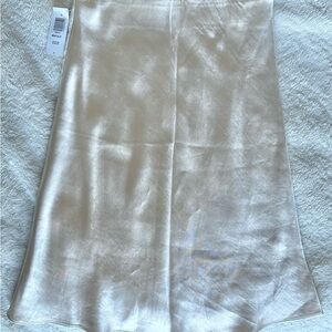 Aritzia Cream Satin Skirt